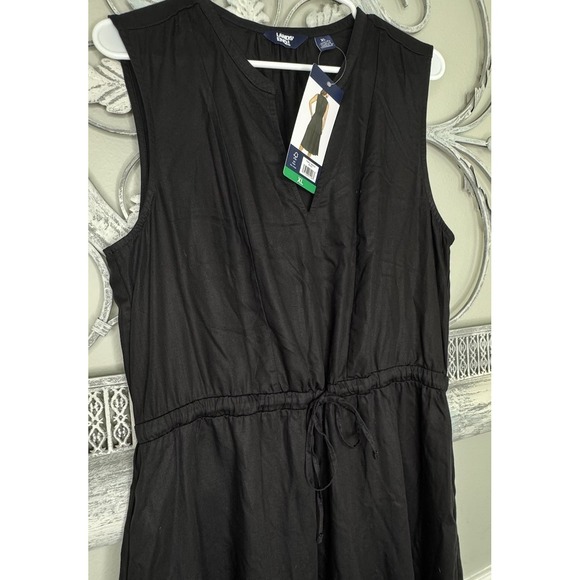 Lands End Women's Tiered Midi Dress, Color: Black, Size XL NWT - Picture 1 of 5